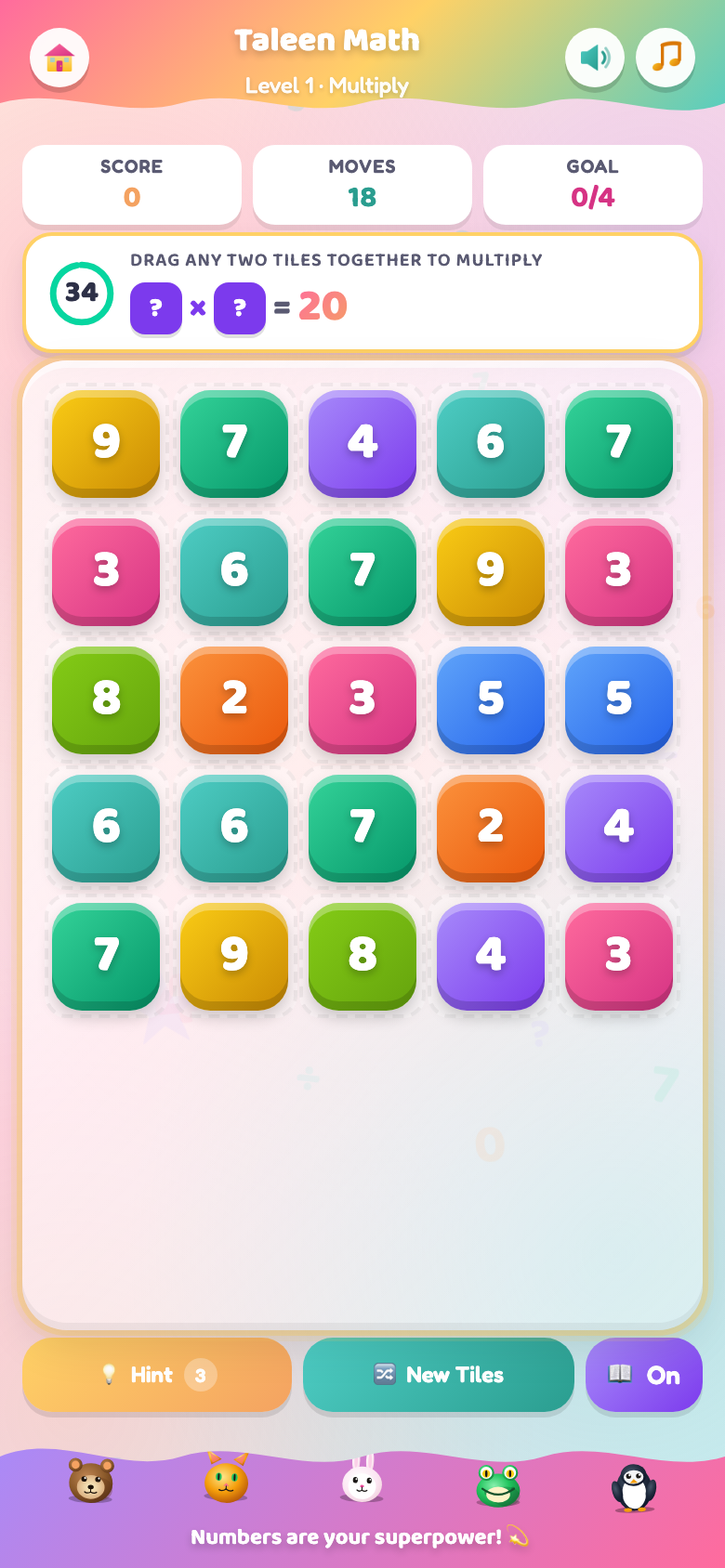 Multiply (9-10)